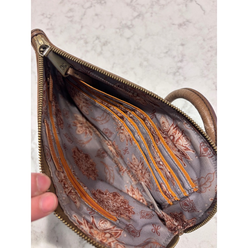 Hobo International Brown Leather Ring Handle Wristlet Clutch Wallet Bag‎ - Picture 4 of 6